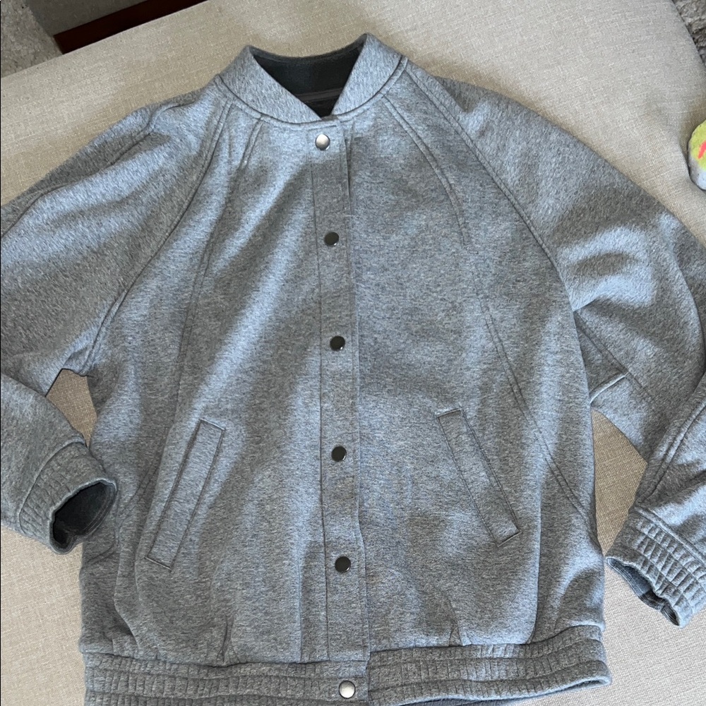 Womens Lululemom Grey Bomber Jacket